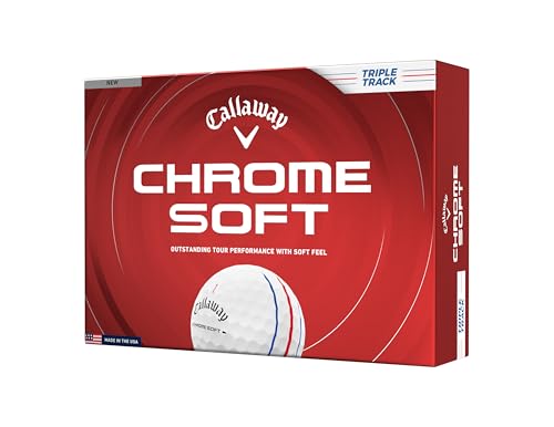 キャロウェイ(Callaway) ゴルフボール CHROME SOFT 26 1ダース(12個入り) 3ピース構造 トリプル・トラック ホワイトの外観・全体像 画像