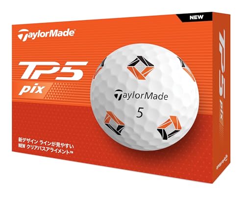 TaylorMade テーラーメイド 日本正規品 TP5 Pixシリーズ 2024 ゴルフボール 1ダース(12個入)の外観・全体像 画像