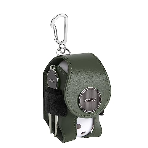Zesty ゴルフボールケース 2 機能性にこだわるプレイヤーのゴルフ ボールポーチ グリーンフォーク マーカー (通常タイプ, グリーン) 1