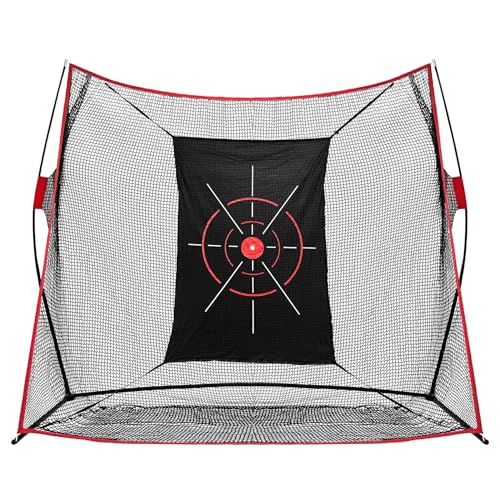 Golf Style ゴルフネット 練習用 ネット 折りたたみ 持ち運び 屋外 室内 簡単設置 大型 ワイド ポータブル インパクト 練習器具 自宅 庭 ガレージ 2.4×2.5m (ブラック) 1