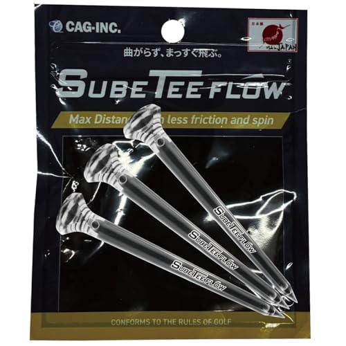 【公式ショップ】 スベッティ SUBETEE スベッティフロー ゴルフティー 透明 ゴルフ ティー 曲がらない プロフェッショナルティ ゴルフティ SUBETEE FLOW フロウ スベッティー ロングティー ショート 3本 Professional Tee ショートティー 飛距離 すべっティー スーパーテフロンチップ フロー スベッティフロウ 曲がらないティー (SUBETEE FLOW)の外観・全体像 画像
