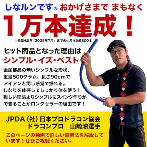 パターマット工房 青いしなルンです しなるスイング練習棒 A (90cm / 500g) ゴルフ スイング練習器具 室内 コース 飛距離アップ 巻き上げ梱包 郵便クリックポストの詳細・まとめ 画像