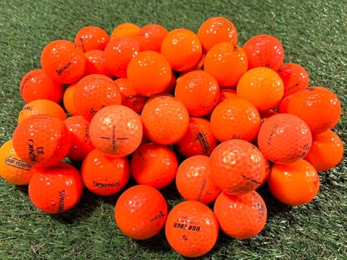 ロストボール ゴルフ ブランド混合 ABランク 各色 お得セット 50球 (オレンジ系) 1