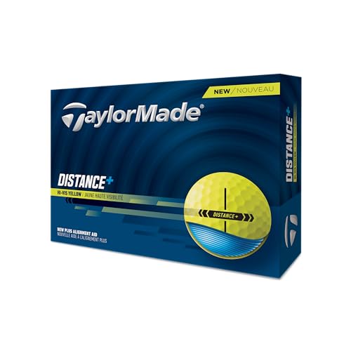 テーラーメイド(TAYLOR MADE) TMJ25 Distance + YLW JPN dz ディスタンスプラス イエロー ゴルフボール 2025年モデル イエロー 1