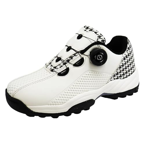 [フォーセンス] ダイヤルシューズ レディース ゴルフ スパイクレス スポーツシューズ トレッキングシューズ 登山靴 FOSN-011 WHITExTIDORI 23.5 cm 3E 1
