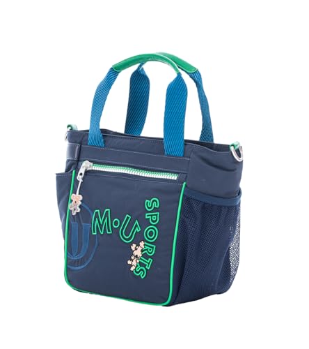 [MU Sports] ゴルフ レディース 【軽量撥水】 カジュアル カートポーチ 超軽量 多収納 撥水加工 レッド ベージュ ネイビー 703U2034！ラウンド中の小物をスマートに整理、驚きの軽さと機能美で最高のプレーを彩る大人可愛いカートバッグ！ (ネイビー)の特徴・詳細 画像
