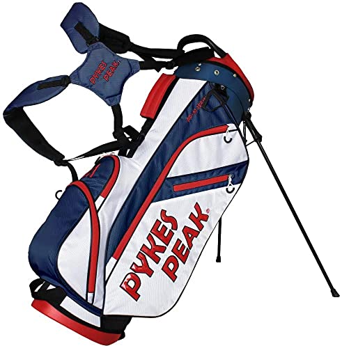PYKES PEAK (パイクスピーク) キャディバッグ 軽量 ゴルフバッグ ゴルフ スタンド メンズ レディース 6分割 47インチまで入る フルセパレート 1