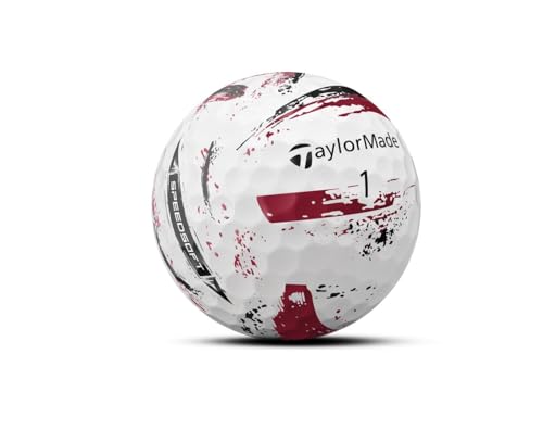テーラーメイド(TAYLOR MADE) TMJ24 SpeedSoft INK RED 12個入り スピードソフト インク レッド ゴルフボール 2024年モデル レッドの特徴・詳細 画像