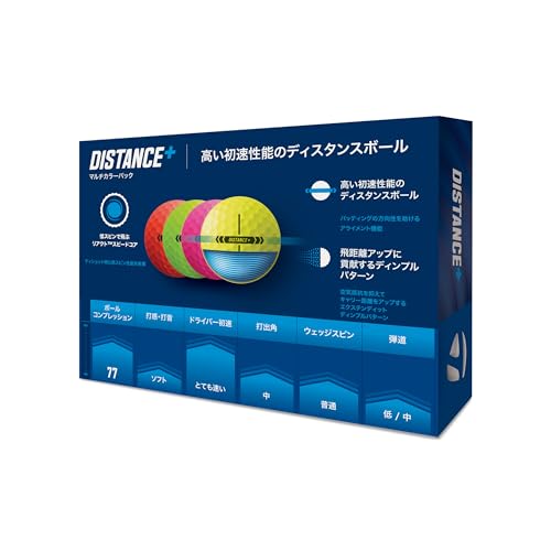 テーラーメイド(TAYLOR MADE) TMJ25 Distance + Multi JPN dz ディスタンスプラス マルチ ゴルフボール 2025年モデル マルチの特徴・詳細 画像