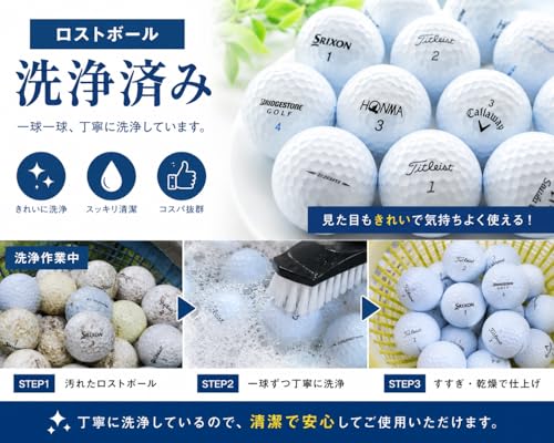 ロストボール ゴルフ ブランド混合 Bランク (30球)の特徴・詳細 画像