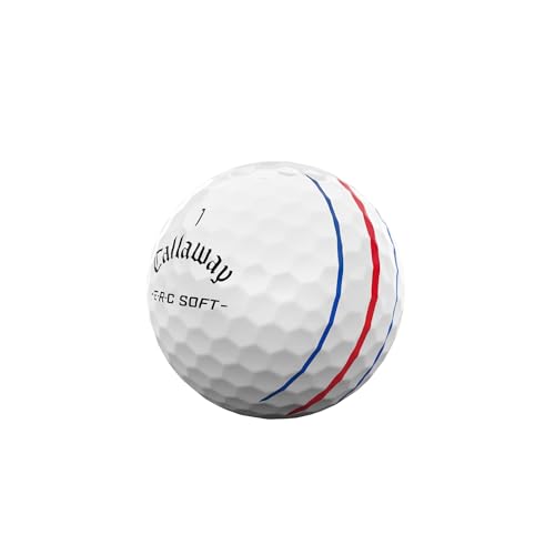 キャロウェイ(Callaway) ゴルフボール ERC SOFT 25 TRIPLE TRACK 1ダース(12個入り) 3ピース構造 トリプル・トラック ホワイトの特徴・詳細 画像