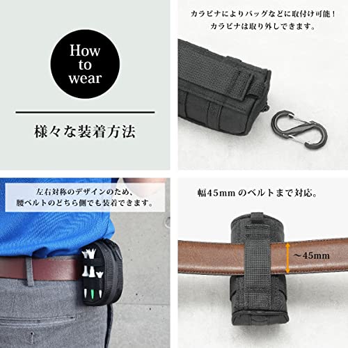 NEXARY ゴルフボールケース ボールポーチ ゴルフ (ブラック)の特徴・詳細 画像