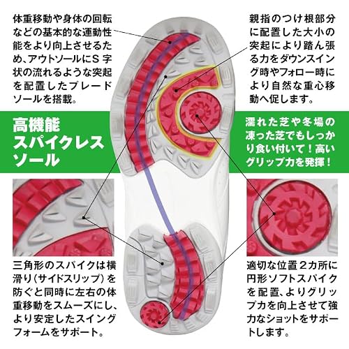 FOURSENSE フォーセンス レディース スパイクレスゴルフシューズ ゴー ファン GO FAN GOLF SHOES FOSN-028の特徴・詳細 画像