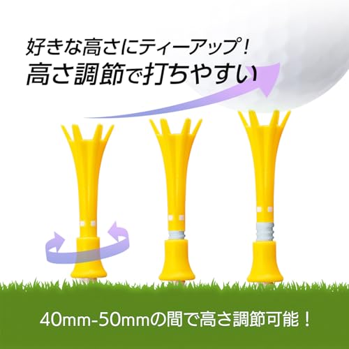 【星野陸也プロ使用ティー】ダイヤゴルフ(DAIYA GOLF) トマホークティーティー BW ロング 9本入 飛距離アップ 高耐久 折れにくい 見つけやすい ゴルフ規則適合 日本製 ティー全長42mm TE-6014 ブラックの特徴・詳細 画像