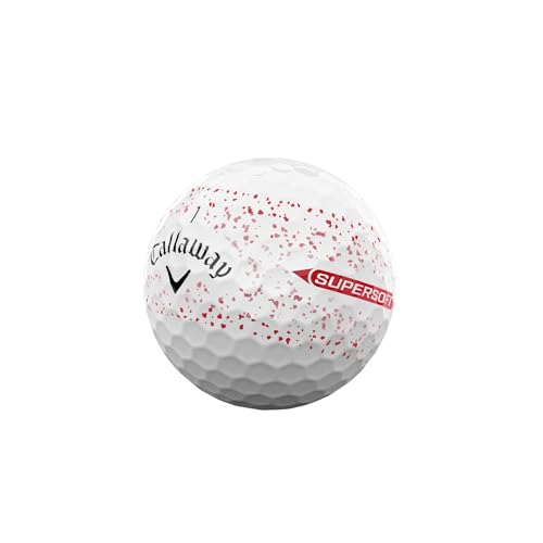 キャロウェイ(Callaway) ゴルフボール SUPERSFOT 25 RED SPLATTER 1ダース(12個入り) 2ピース構造 レッドスプラッター・ホワイトの特徴・詳細 画像