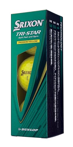 ダンロップ(DUNLOP) ゴルフボール スリクソン TRI-STAR6 2026年モデル 1ダース(12個入り) プレミアムパッションイエローの特徴・詳細 画像