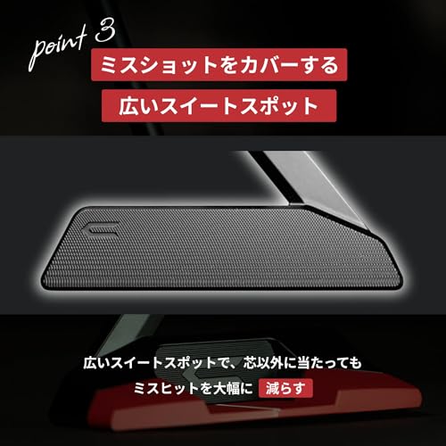 【公式】 CROSSPUTT クロスパット Stealth2.0 パター ゴルフクラブ マレット (ブラック, 34インチ, 右利き)の特徴・詳細 画像