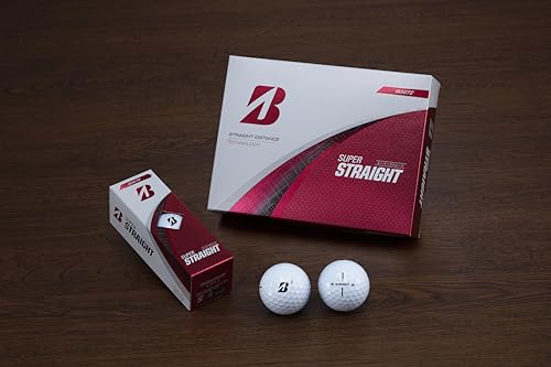 BRIDGESTONE(ブリヂストン)ゴルフボール SUPER STRAIGHT 2025年モデル 12球入 ホワイト T5WXの特徴・詳細 画像