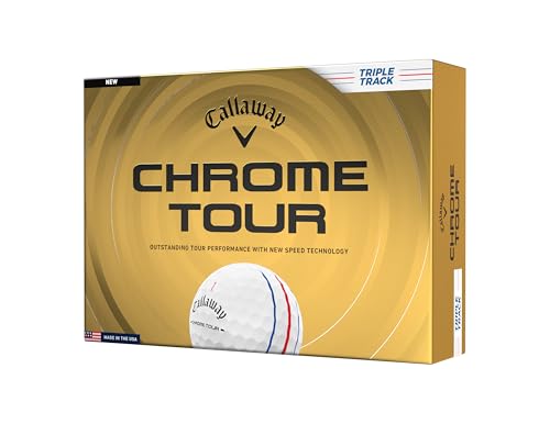 キャロウェイ(Callaway) ゴルフボール CHROME TOUR 26 1ダース(12個入り) 4ピース構造 トリプル・トラック ホワイト 1