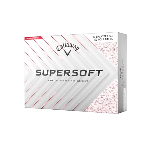 キャロウェイ(Callaway) ゴルフボール SUPERSFOT 25 RED SPLATTER 1ダース(12個入り) 2ピース構造 レッドスプラッター・ホワイト 1